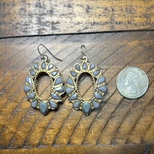 Target Gold and Gray Starburst Earrings